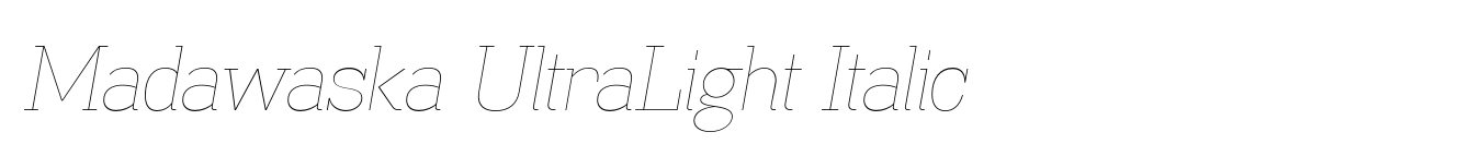 Madawaska UltraLight Italic